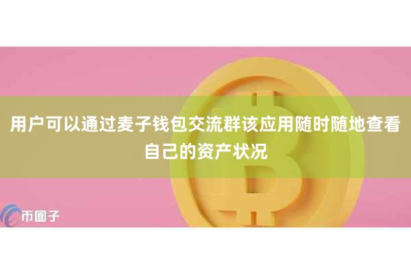 用户可以通过麦子钱包交流群该应用随时随地查看自己的资产状况