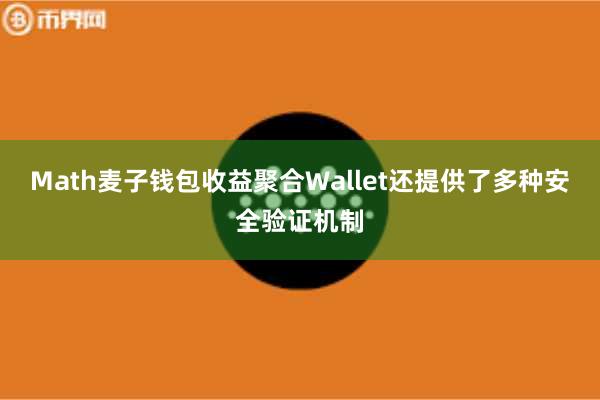 Math麦子钱包收益聚合Wallet还提供了多种安全验证机制